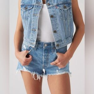 Levi’s Original Fit 501 Denim Cut Off Shorts Oxnard Athens 30 32 NWT